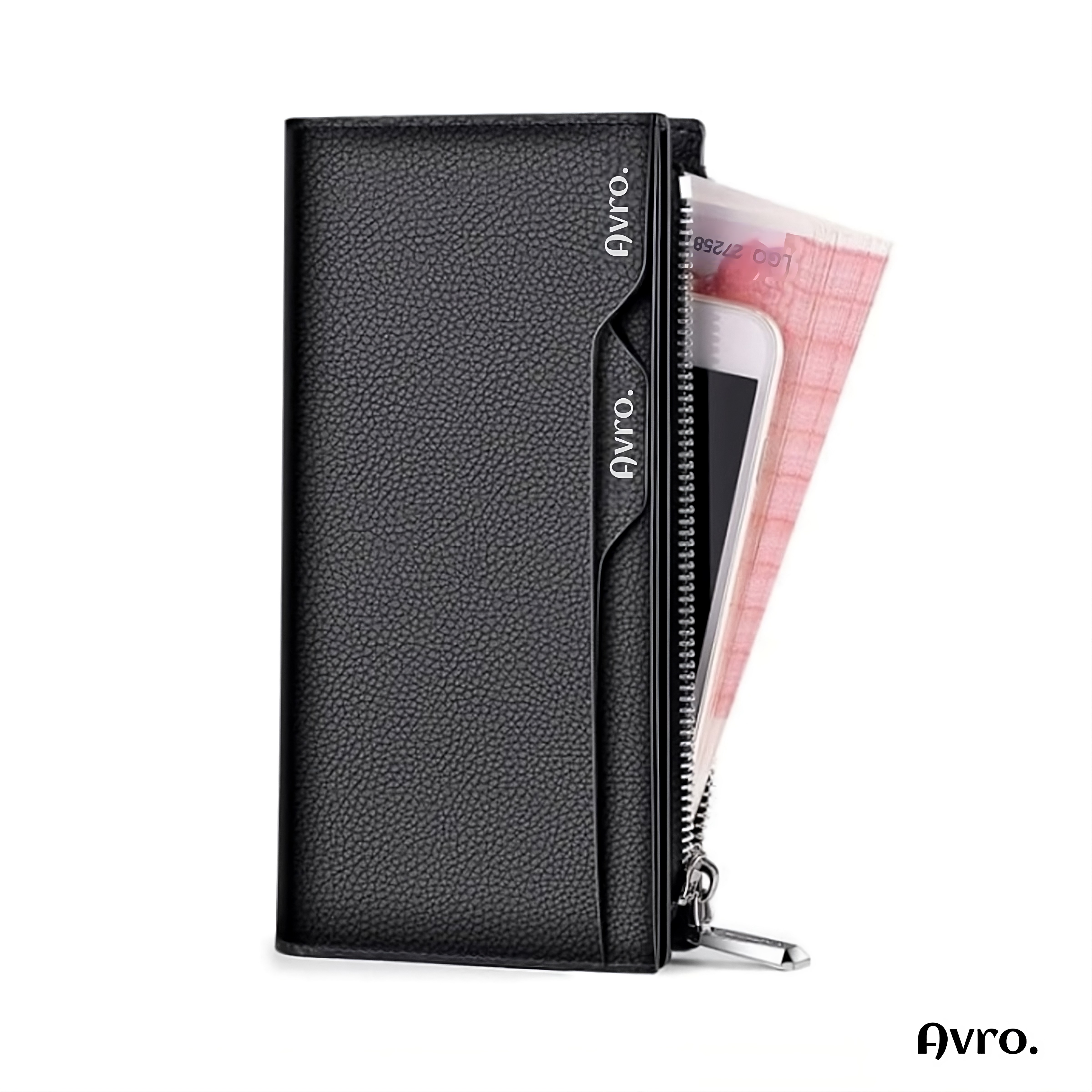 Avro Premium Long Wallet – Black